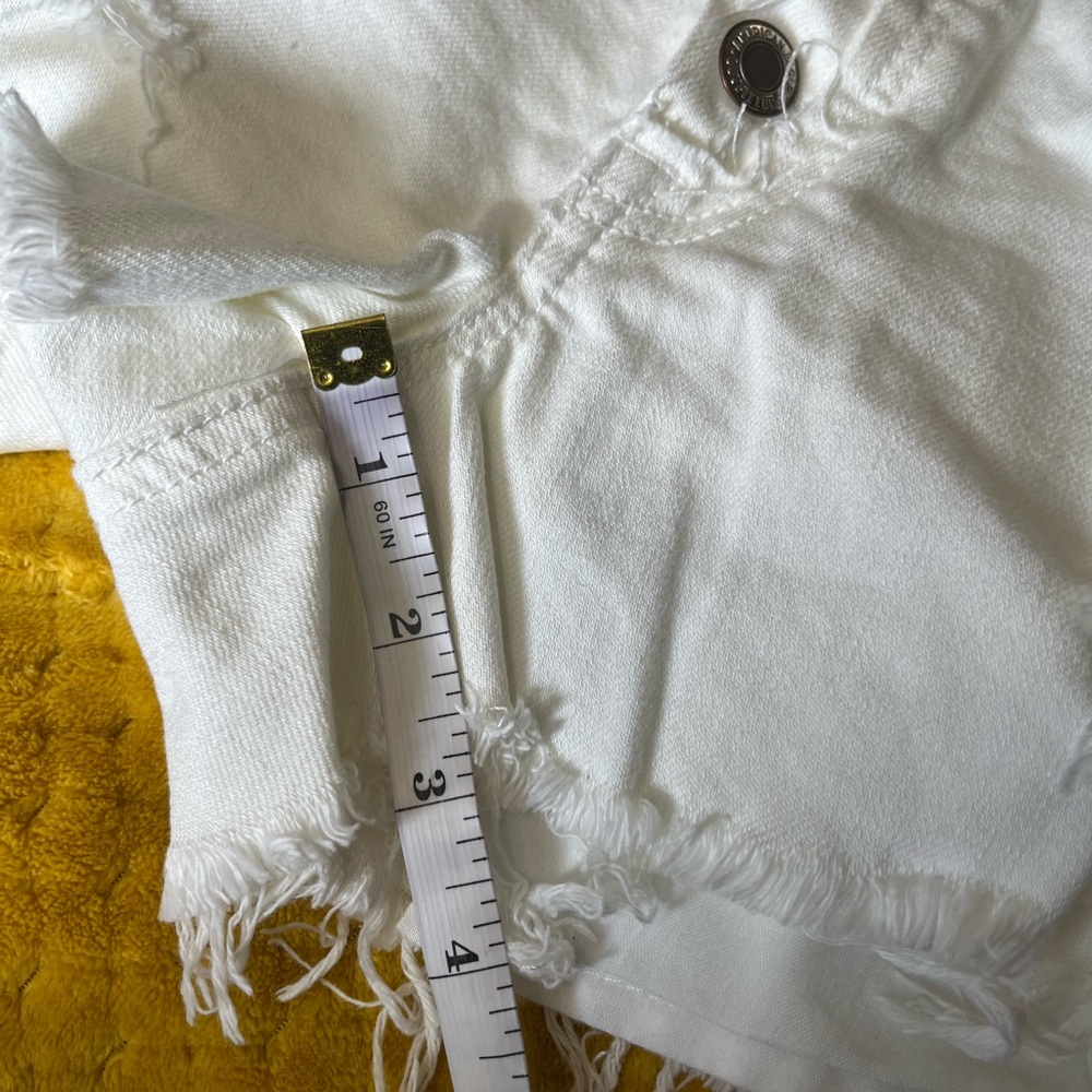 NWT American Eagle Stretch White Jean Shorts Size 4 - Picture 15 of 16